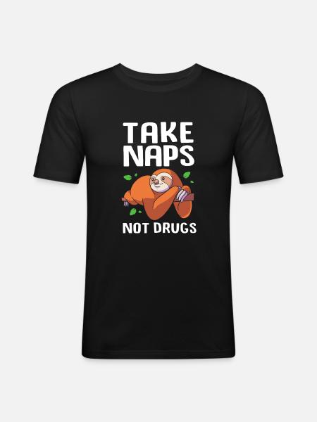 Toxicomane - T-shirt près du corps Homme - noir