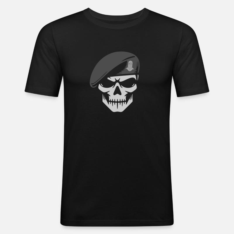 Panzerbrigade - Männer Slim Fit T-Shirt - Schwarz