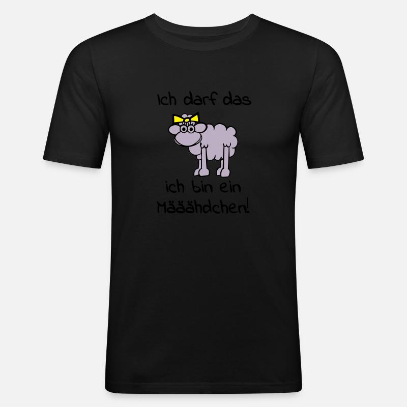 maeaeaehdchen_darf_das_3f - Männer Slim Fit T-Shirt - Schwarz