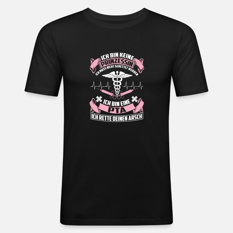 PTA - Pharmazeutisch-technische Assistentin - Männer Slim Fit T-Shirt - Schwarz