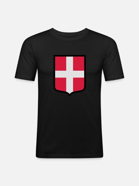Blason Savoie (K) - T-shirt près du corps Homme - noir