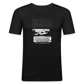 langweilig Junge - Männer Slim Fit T-Shirt - Schwarz - Vorne - Nik (191cm)