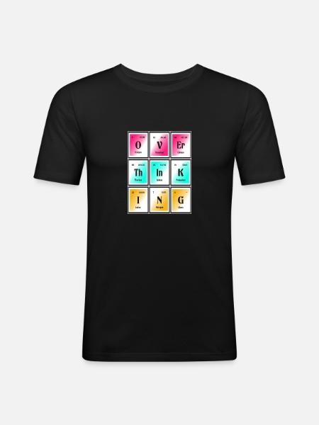 Überdenken | Periodensystem der Elemente - Männer Slim Fit T-Shirt - Schwarz