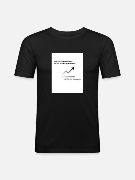 Börsen MfG - Männer Slim Fit T-Shirt - Schwarz