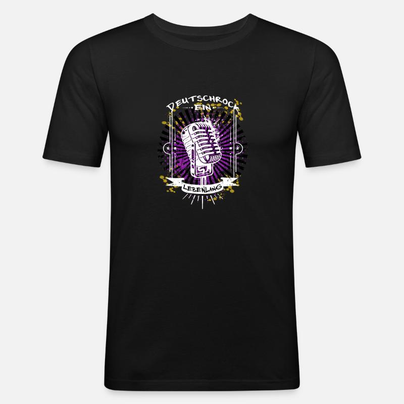 Slice1 - Männer Slim Fit T-Shirt - Schwarz