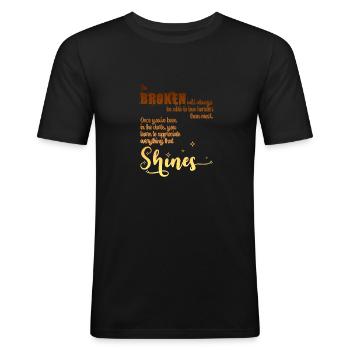 Resilient Love (copper) - Men's Slim Fit T-Shirt - black - Front - Nik (191cm)