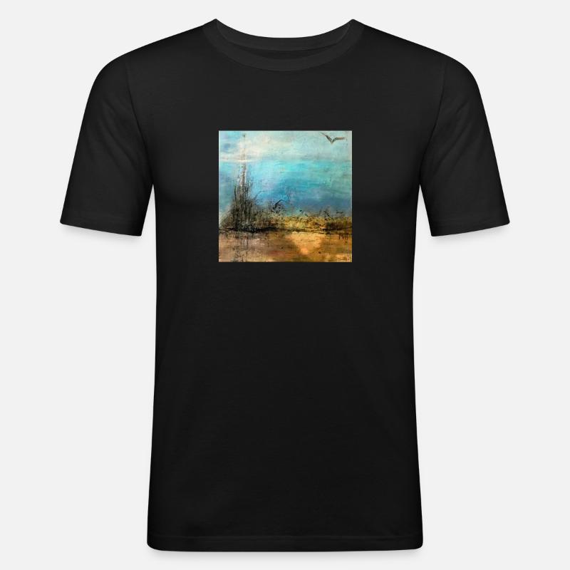 DIE WÜSTE - Männer Slim Fit T-Shirt - Schwarz