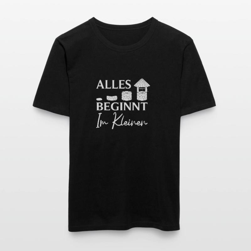 Construction de puits Tout commence dans le constructeur de petits puits T-shirt près du corps Homme