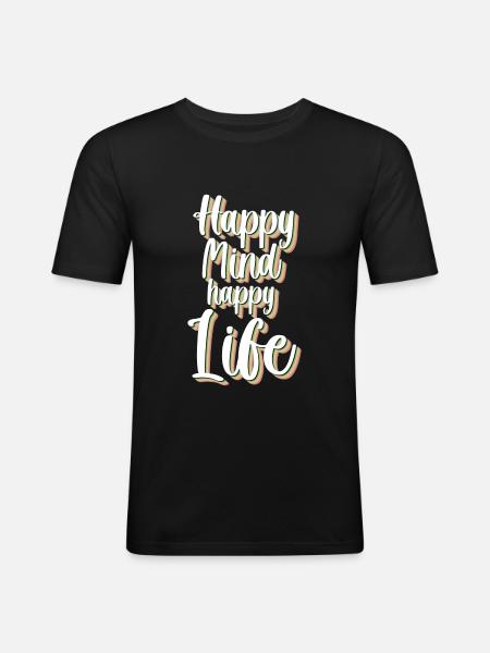 Cloverleaf Positive Holiday - Men's Slim Fit T-Shirt - black