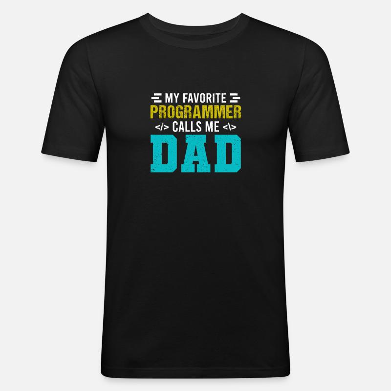 Programmierer Programmierung Informatik Computer - Männer Slim Fit T-Shirt - Schwarz