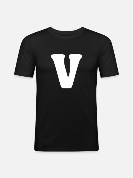 V - Men's Slim Fit T-Shirt - black