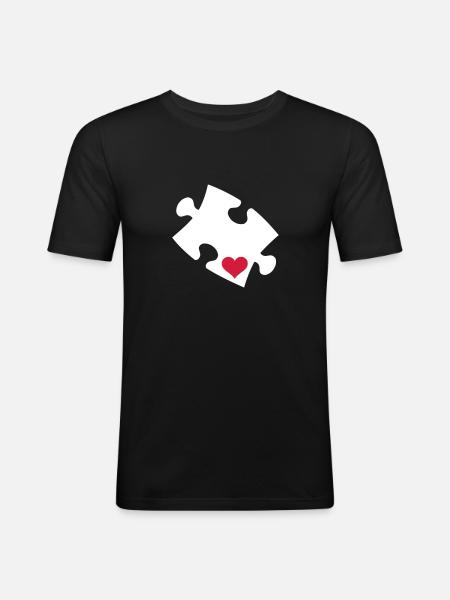 puzzle - Men's Slim Fit T-Shirt - black