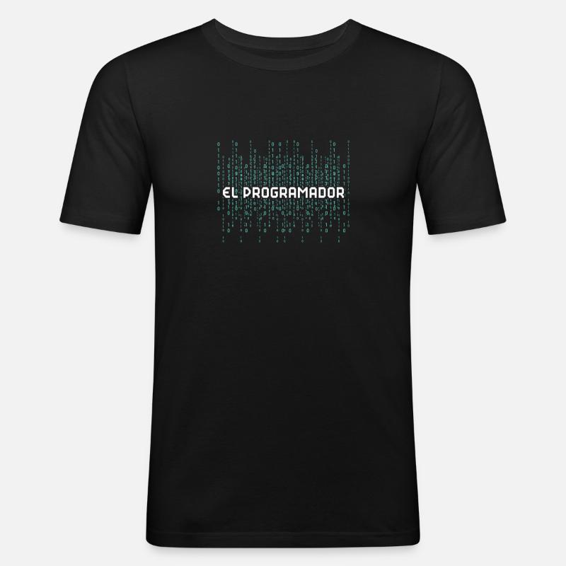 Programmierer Programmierung Informatik Computer - Männer Slim Fit T-Shirt - Schwarz