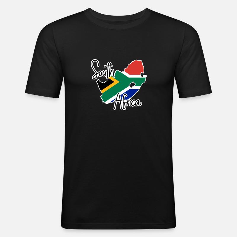 Afrique du Sud - T-shirt près du corps Homme - noir