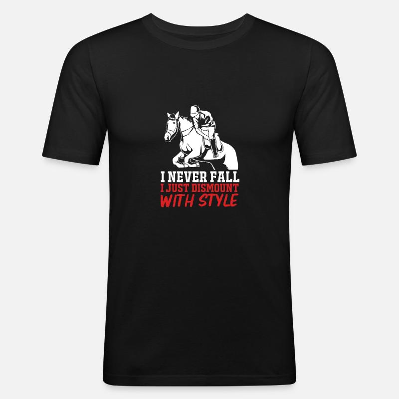 Saut d’obstacles Saut d’obstacles - T-shirt près du corps Homme - noir