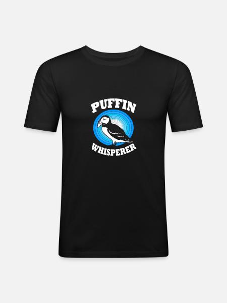 Papageientaucher Puffin - Men's Slim Fit T-Shirt - black