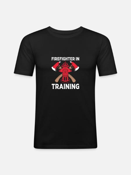 Firefighter Fire Brigade - Men's Slim Fit T-Shirt - black