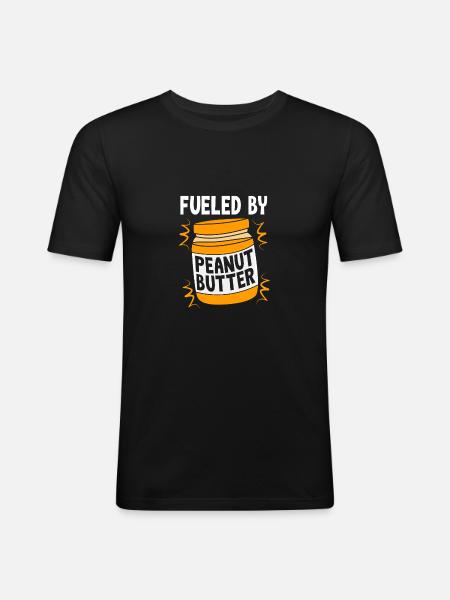 Peanut butter - Men's Slim Fit T-Shirt - black