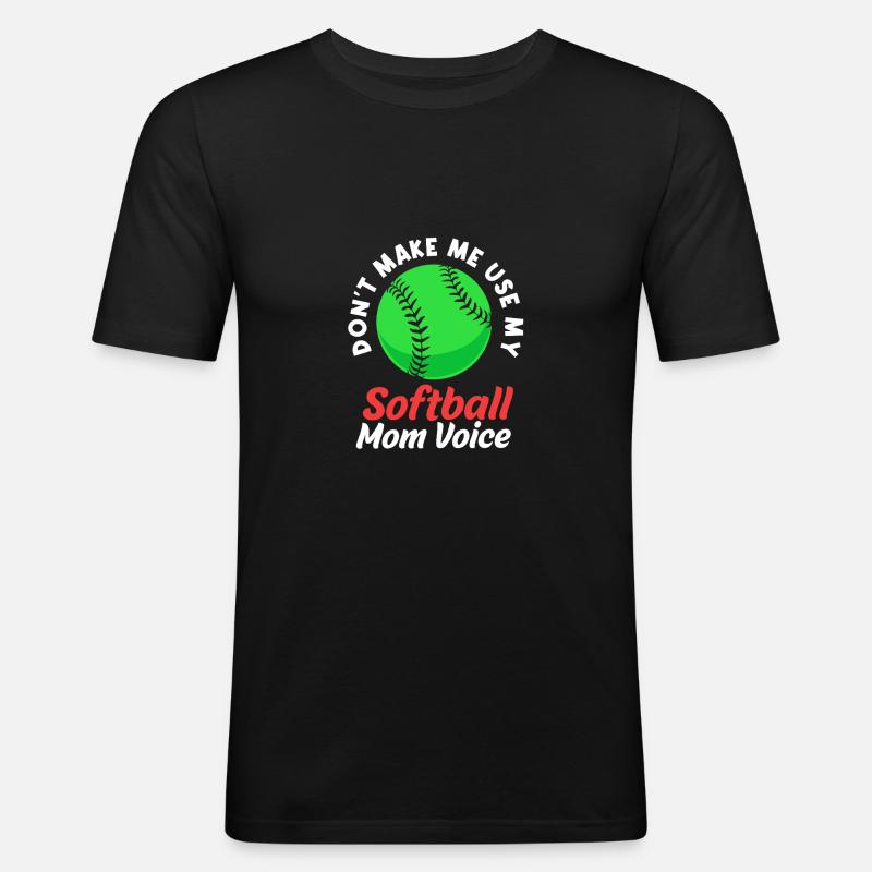 Softball Mutter Softball Mama - Männer Slim Fit T-Shirt - Schwarz
