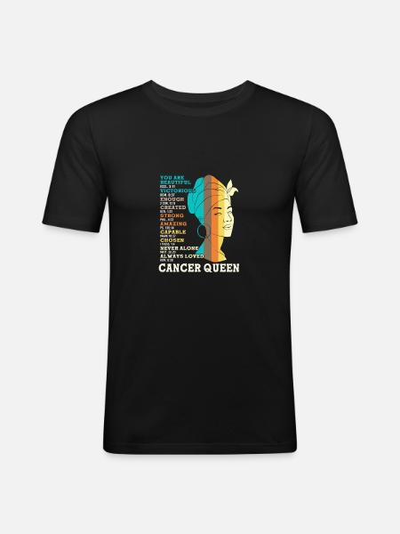Sternzeichen Krebs - Männer Slim Fit T-Shirt - Schwarz