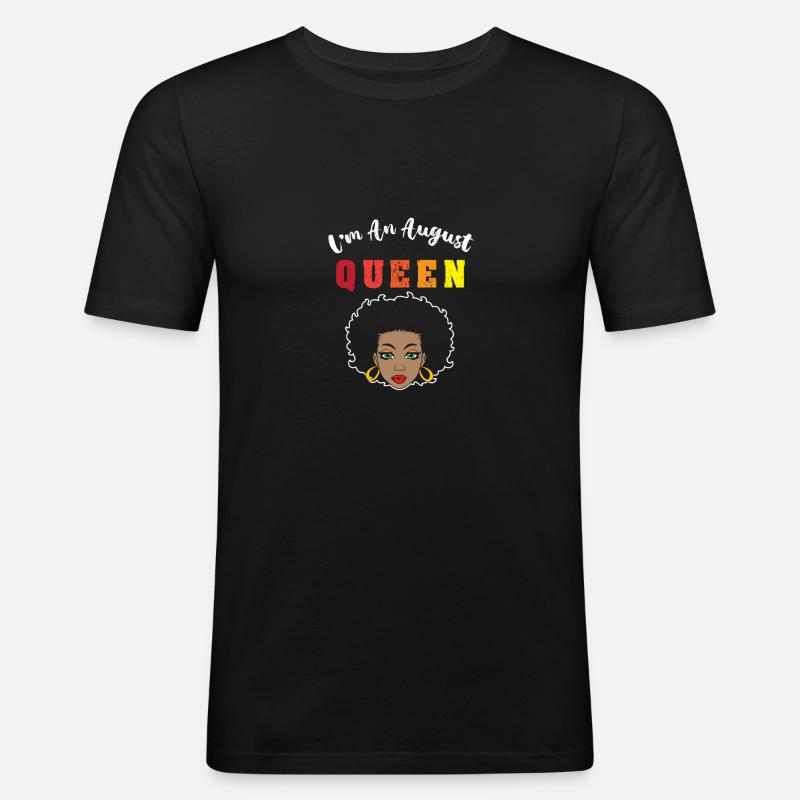 Sternzeichen Löwe - Männer Slim Fit T-Shirt - Schwarz