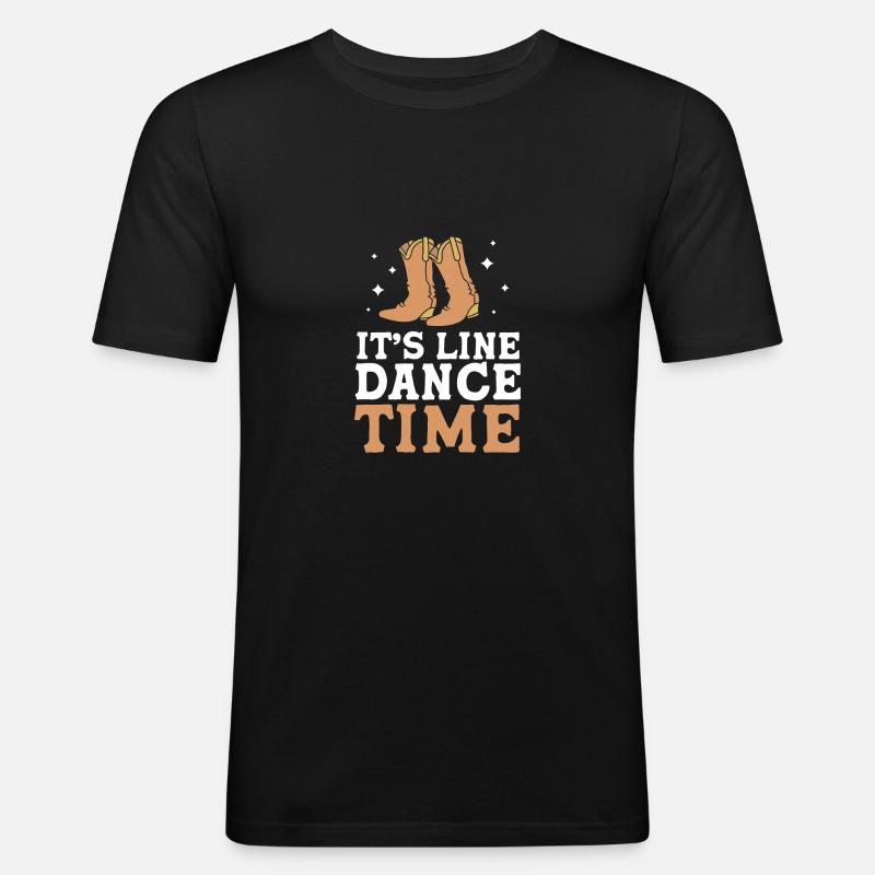 Linedance - Männer Slim Fit T-Shirt - Schwarz