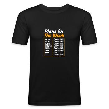 Breakdancing - Men's Slim Fit T-Shirt - black - Front - Nik (191cm)