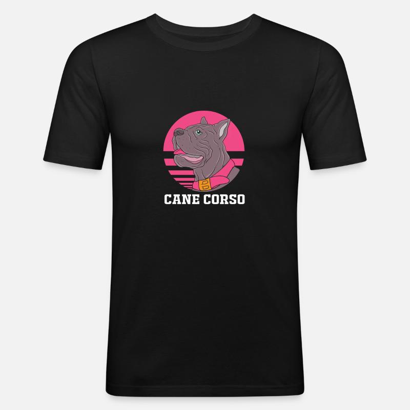 Cane Corso - Männer Slim Fit T-Shirt - Schwarz