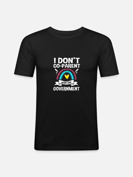 Crunchy Mom - Men's Slim Fit T-Shirt - black