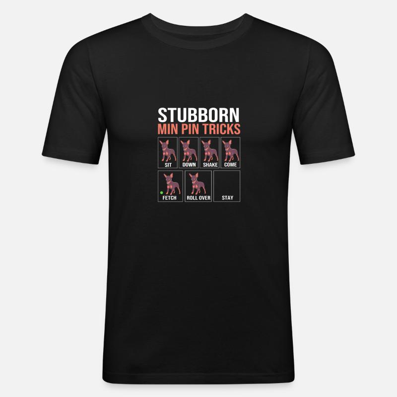 Zwergpinscher - Männer Slim Fit T-Shirt - Schwarz