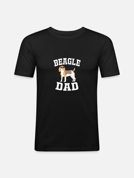 Beagle Dad - Men's Slim Fit T-Shirt - black