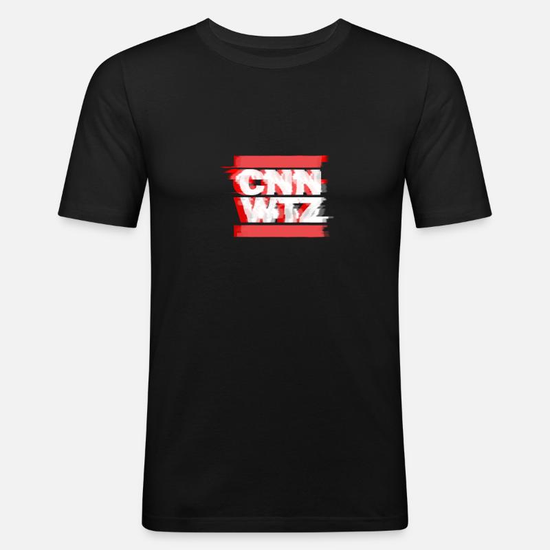 CNNWTZ - Männer Slim Fit T-Shirt - Schwarz