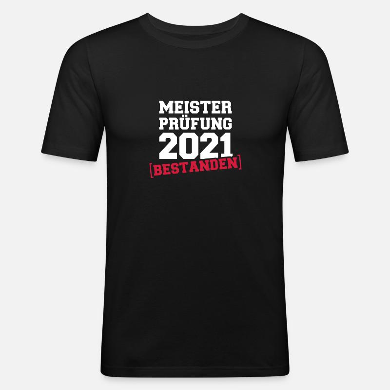 Meister 2021 - Männer Slim Fit T-Shirt - Schwarz