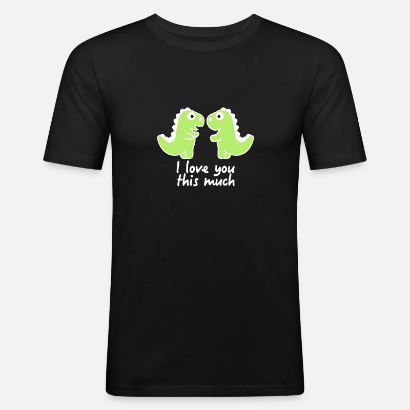 dinosaur - Men's Slim Fit T-Shirt - black