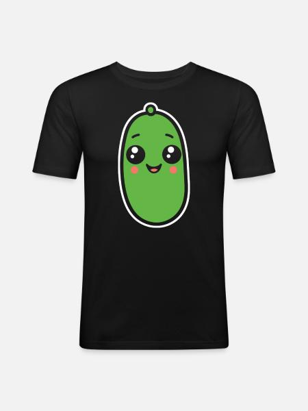cucumber - Men's Slim Fit T-Shirt - black