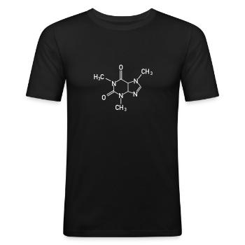 coffee - Men's Slim Fit T-Shirt - black - Front - Nik (191cm)