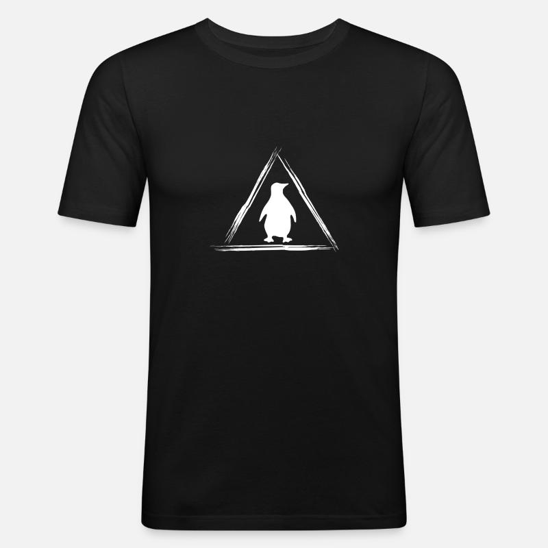 Pinguin - Männer Slim Fit T-Shirt - Schwarz
