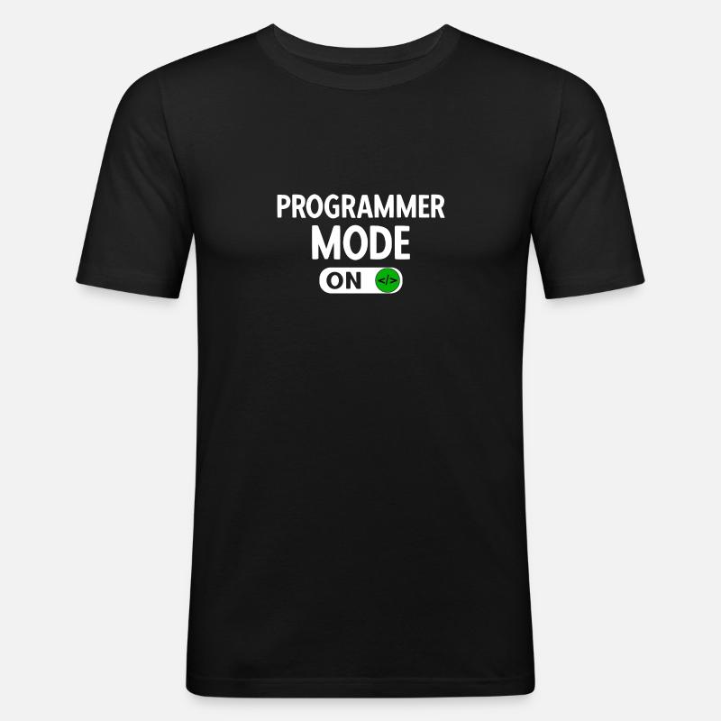 Programmierer Programmierung Informatik Computer - Männer Slim Fit T-Shirt - Schwarz
