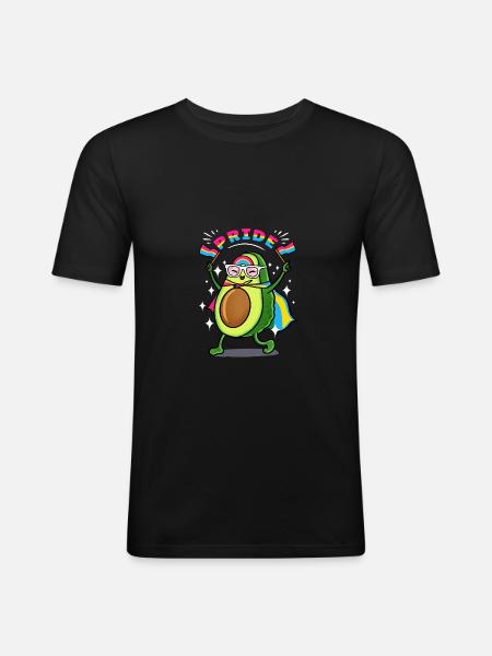 Avocado Pan Pride - Men's Slim Fit T-Shirt - black