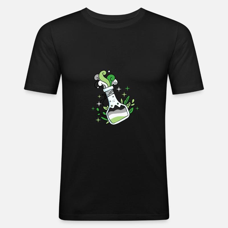 Aromantischer Trank Aromantic Pride - Männer Slim Fit T-Shirt - Schwarz