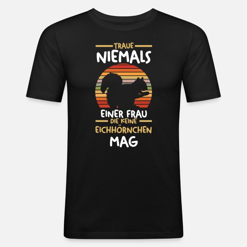 Erdmännchen - Männer Slim Fit T-Shirt - Schwarz