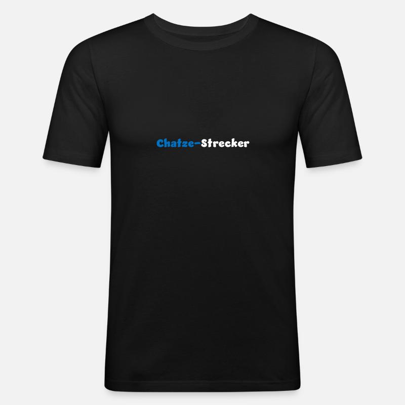 Chatze Strecker - Männer Slim Fit T-Shirt - Schwarz