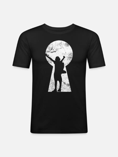 Keylock - Hiking - (2) - Men's Slim Fit T-Shirt - black