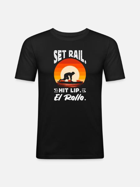 Surfing Surfboarder Bodyboarder - Men's Slim Fit T-Shirt - black