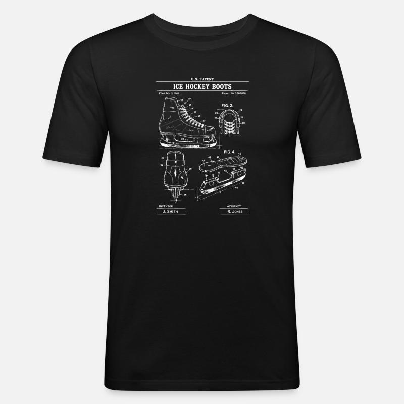 IceSkate Design Blueprint - Männer Slim Fit T-Shirt - Schwarz