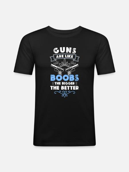 Waffe Munition Waffenbesitzer Freiheit - Männer Slim Fit T-Shirt - Schwarz