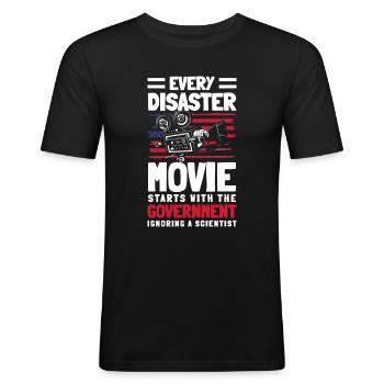 Film Film-Zitate Regie Kinobesucher - Männer Slim Fit T-Shirt - Schwarz - Vorne - Nik (191cm)
