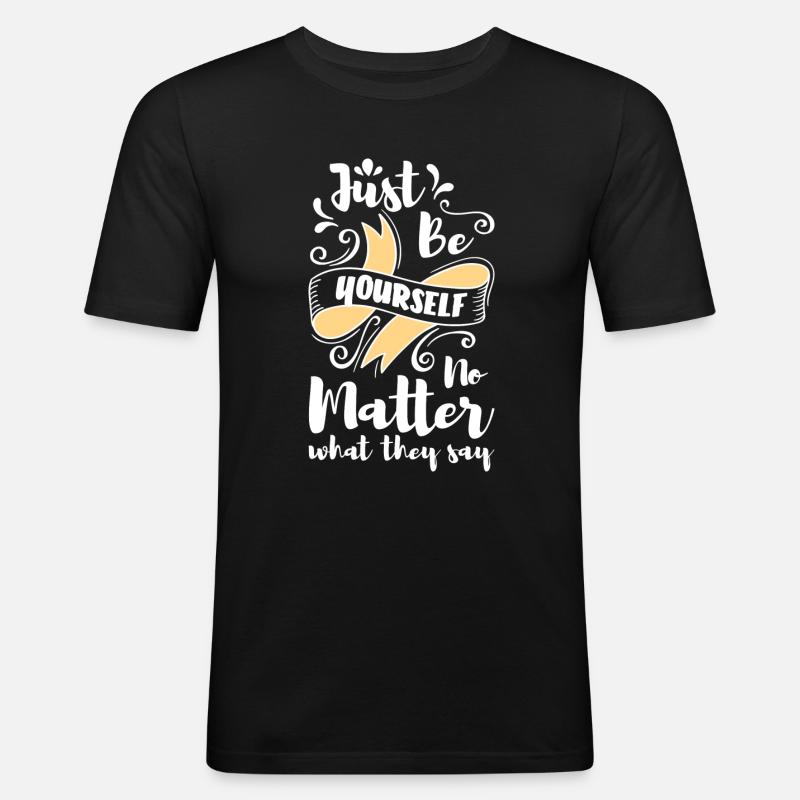 Anders Stolz Style - Männer Slim Fit T-Shirt - Schwarz
