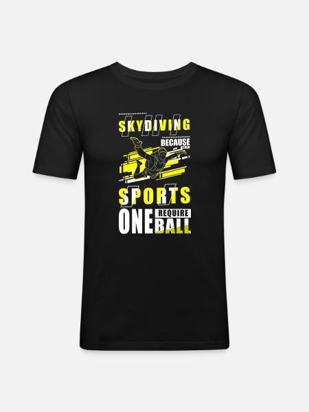 Parachute Adrenaline Paragliding - Men's Slim Fit T-Shirt - black