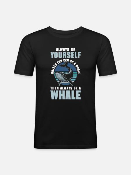 Mer Nature Vie marine - T-shirt près du corps Homme - noir